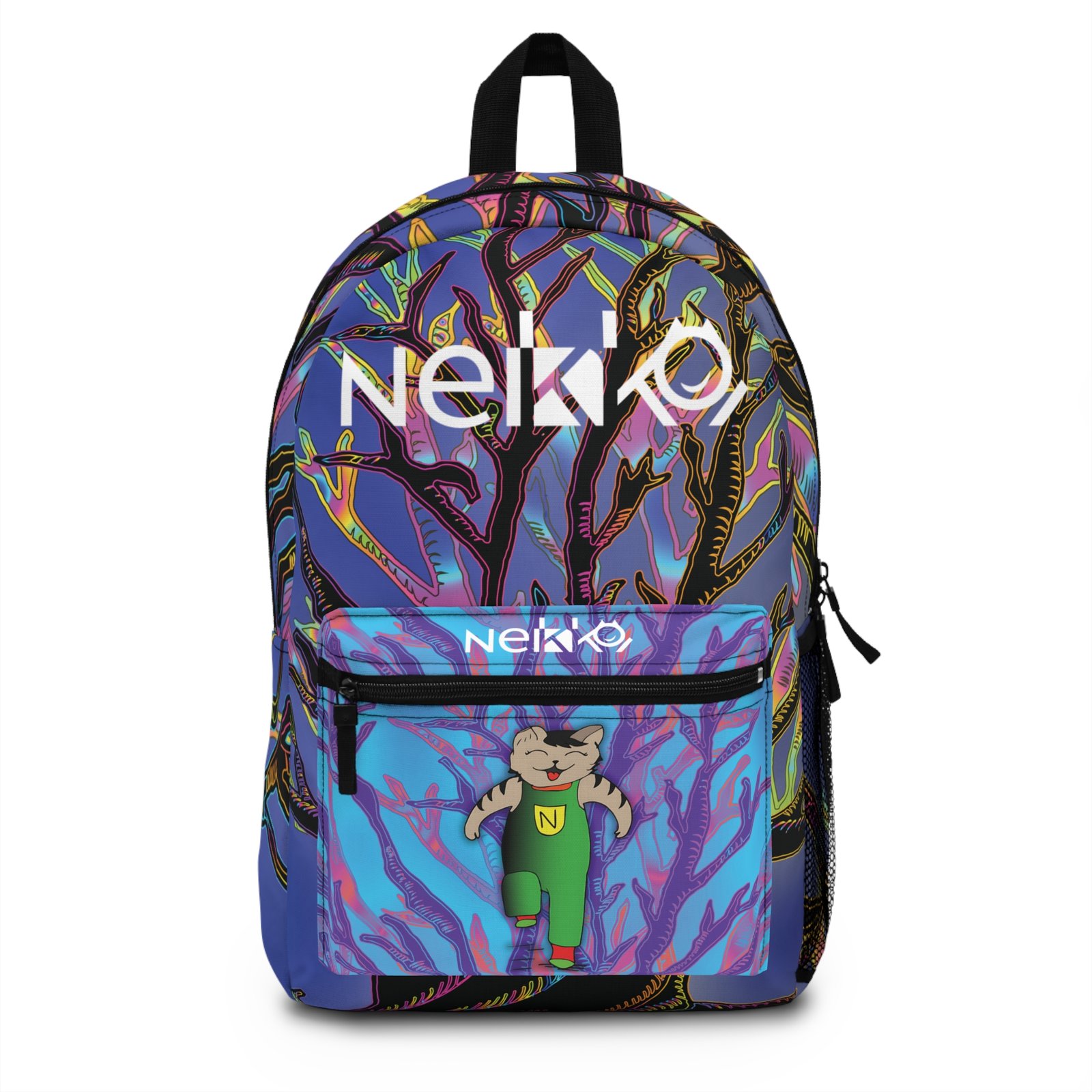 Back to School hit Nekko, Nekko y el arbol de irisvatia School bag, mochila para la escuela con imágenes del cuento de nekko