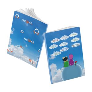 Nekko Softcover Journal (with Inside Prints)Cuaderno Personalizado de Nekko -Nekko y Europa bajo las Nubes- Ideal para Notas y Dibujo con Afirmaciones Positivas