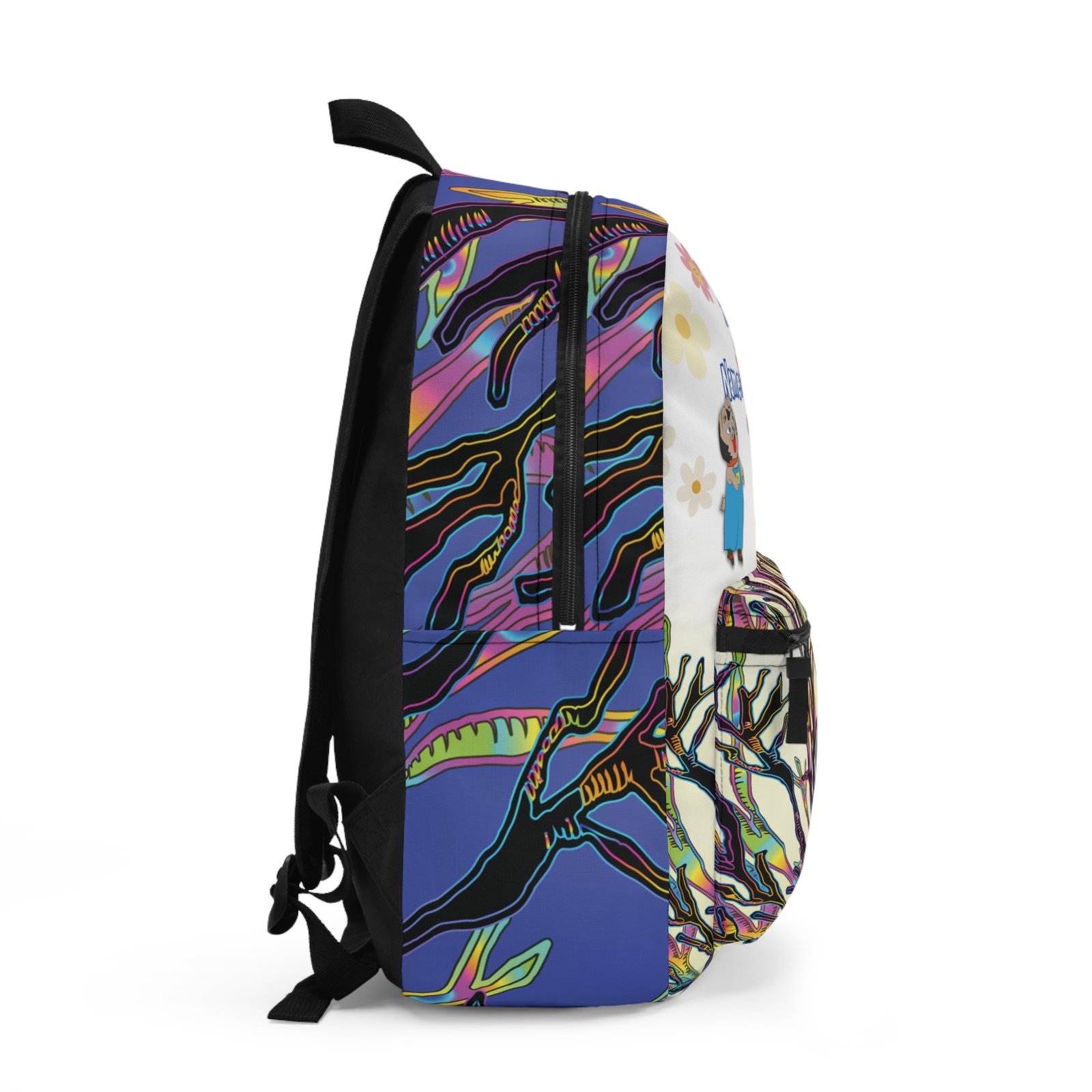 Personalized Name, Back to School hit Nekko, Nekko School bag, mochila p/ la escuela con imágenes del cuento de nekko, nombre personalizado