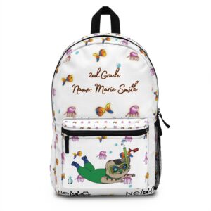 Customized Name, Fish Bag, Back to School with Nekko, Nekko School bag, mochila para la escuela con imágenes del cuento de nekko