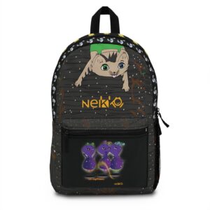 School Bag Nekko Imagen, Back to School with Nekko, Nekko School bag, mochila para la escuela con imágenes del cuento de nekko, Green color