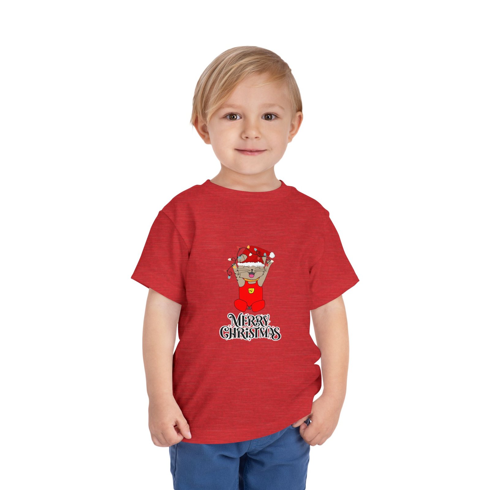 Toddler Short Sleeve Tee – Nekko’s Christmas, happy, festive, holiday shirt, kids gift
