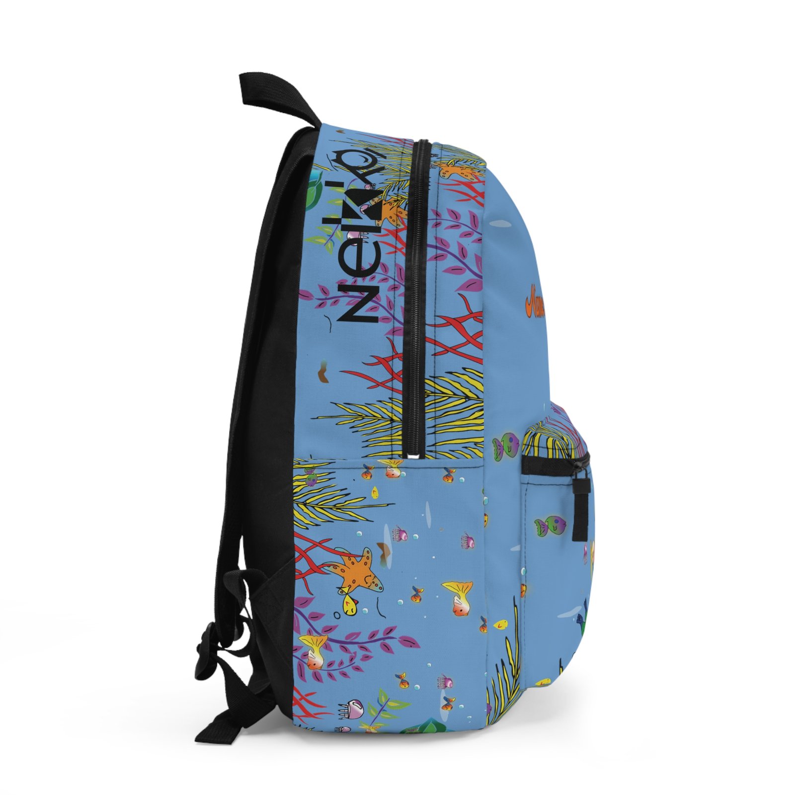 Under the Sea, Personalized name, Colors Fish Bag, Back to School with Nekko, Nekko School bag, mochila p/ la escuela con imágenes nekko