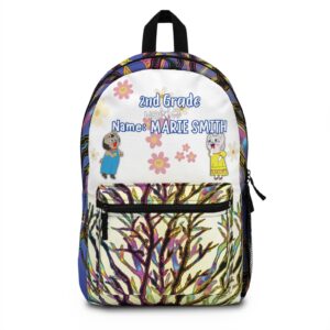Personalized Name, Back to School hit Nekko, Nekko School bag, mochila p/ la escuela con imágenes del cuento de nekko, nombre personalizado