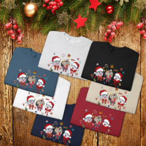 Nekko's Christmas Sweatshirt, Gift for Cat Lovers, Cozy Holiday Jumper, Merry Christmas Sweatshirt, Cute Cat Xmas Apparel, Winter Pullover,