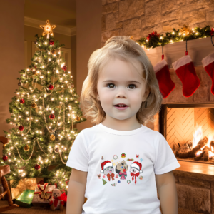 Christmas Toddler Short Sleeve Tee, Joelito, Missy, Nekko's Christmas, happy, Kids Holiday Shirt, Festive Child Top, Xmas Baby Tee, Santa