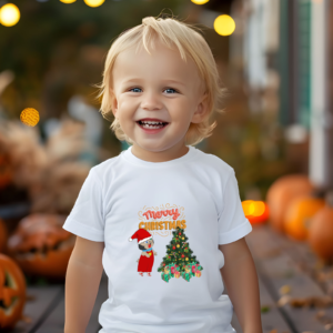 Toddler Christmas T-Shirt, Nekko's Christmas Tree, Merry Christmas Tee for Kids, Holiday Shirt, Xmas Gift for Toddler, Festive Children's