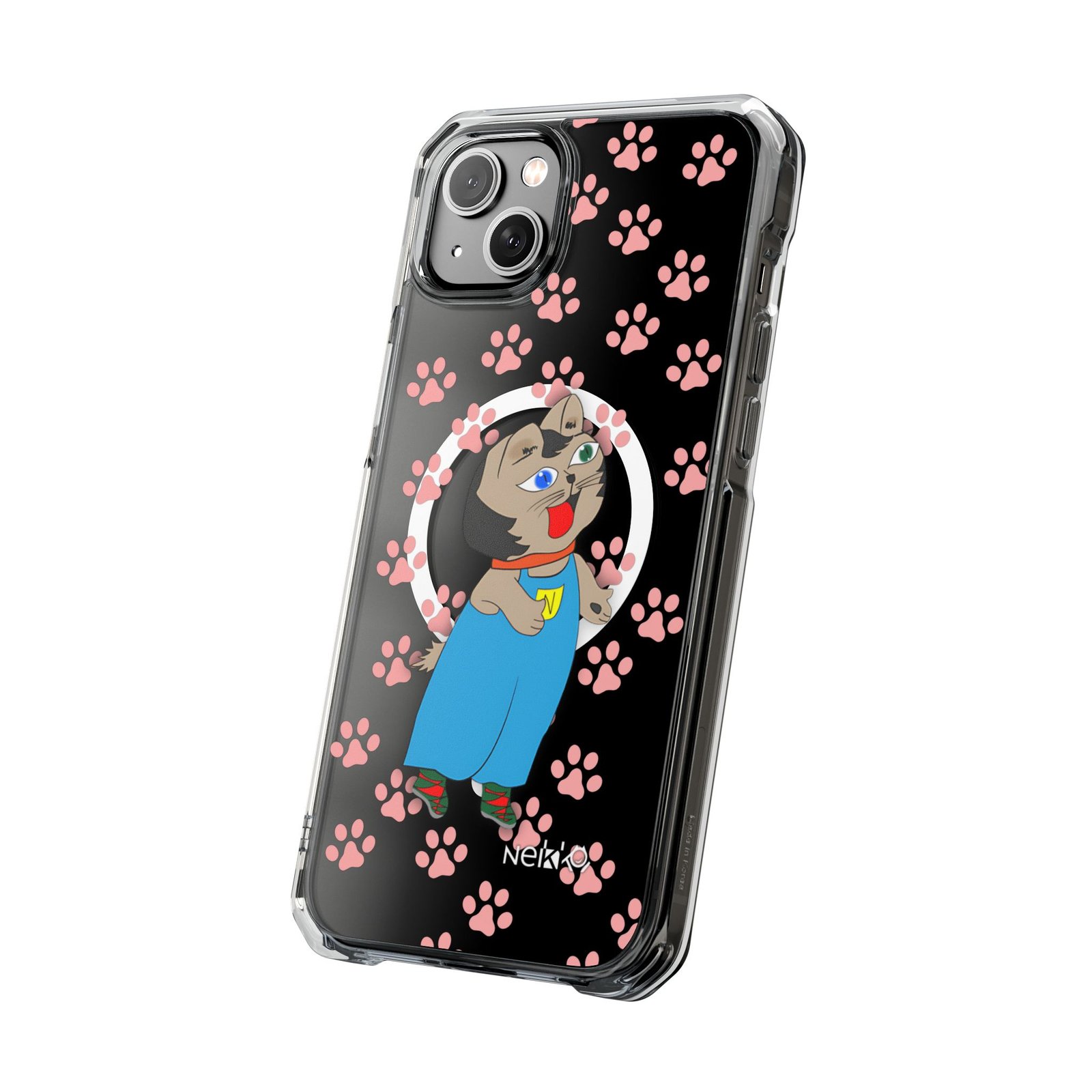 Magnetic Clear Impact Cases! Nekko Phone cases, Asperger cat Nekko, phone cases of cat,