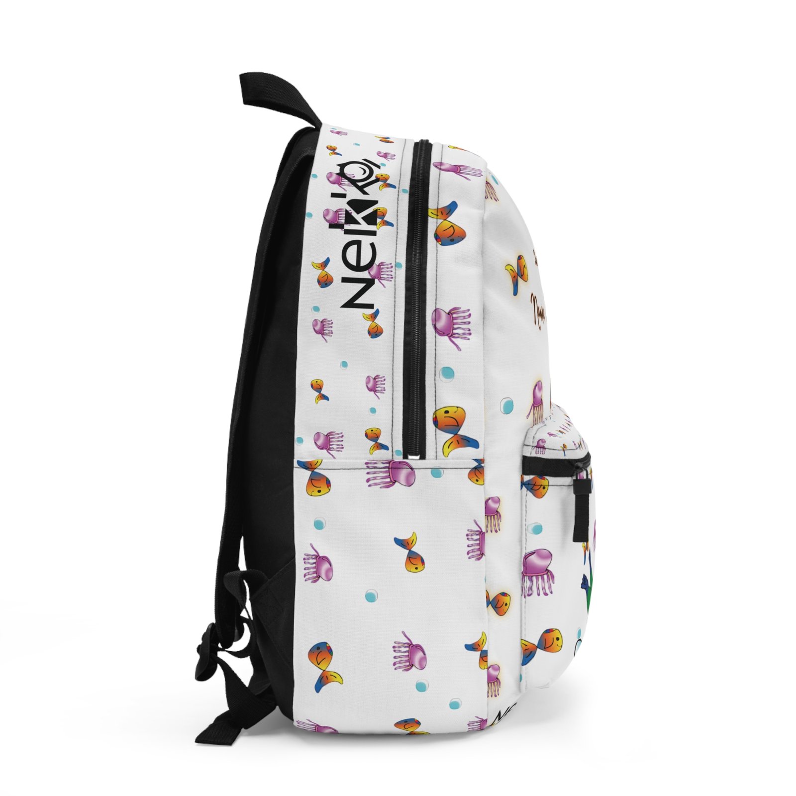 Customized Name, Fish Bag, Back to School with Nekko, Nekko School bag, mochila para la escuela con imágenes del cuento de nekko