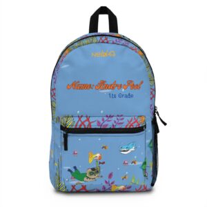 Under the Sea, Personalized name, Colors Fish Bag, Back to School with Nekko, Nekko School bag, mochila p/ la escuela con imágenes nekko