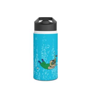 Stainless Steel Water Bottle, Standard Lid, Nekko Collection, LAs Aventuras de NEKKO