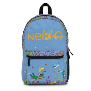 Under the Sea, Colors Fish Bag, Back to School with Nekko, Nekko School bag, mochila para la escuela con imágenes del cuento de nekko, Green color
