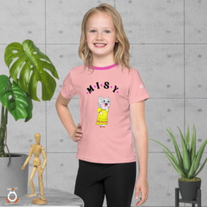 Camiseta Nekko de cuello redondo para niñas, Imagen de Misy,