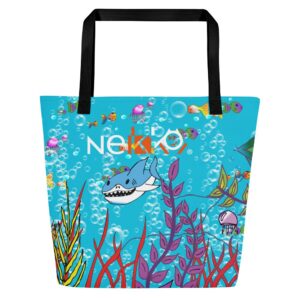 Bolsa NEKKO de tela grande all over, una aventura en el fondo del mar