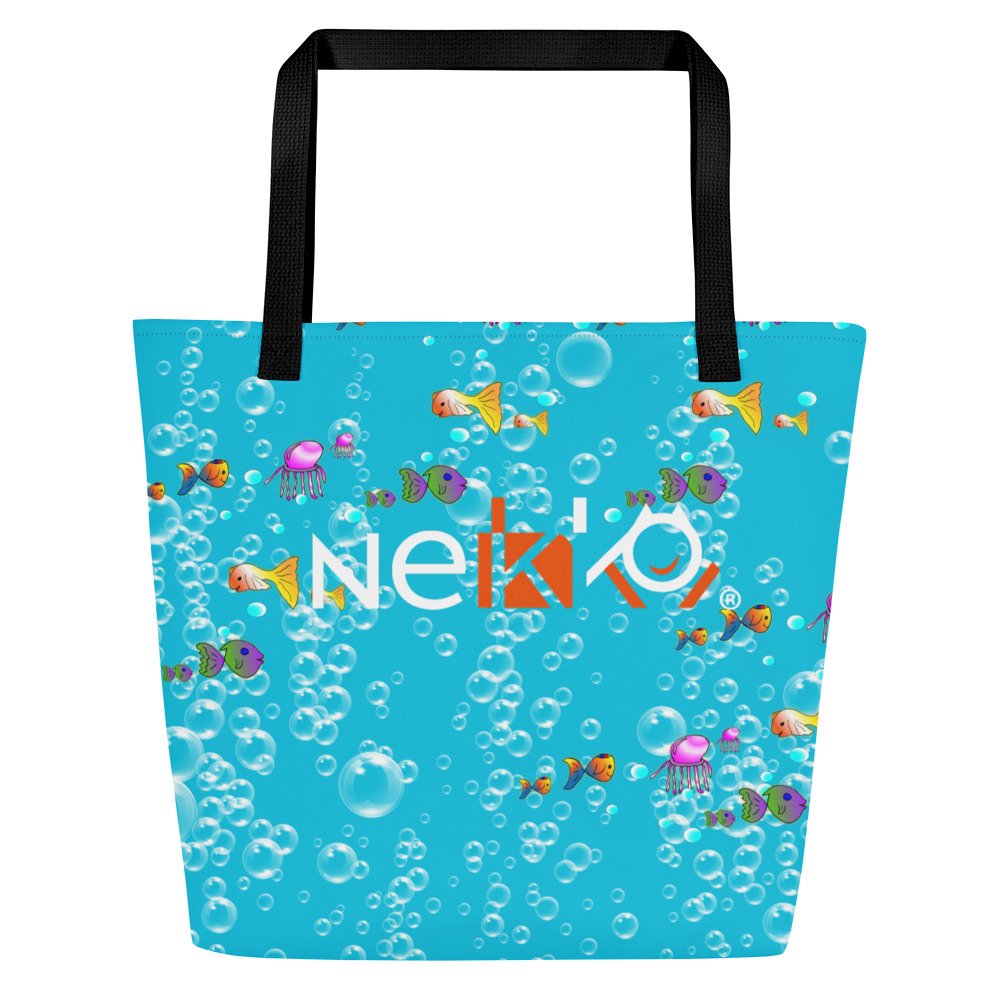 Bolsa NEKKO de tela grande all over, una aventura en el fondo del mar